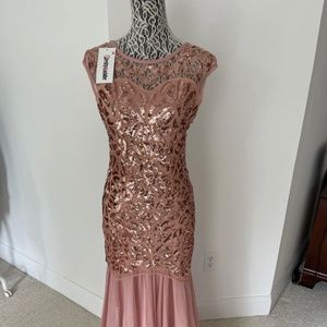 Pretty Guide Womens Sequins Cocktail  New Formal Evening Gown Pink Size S